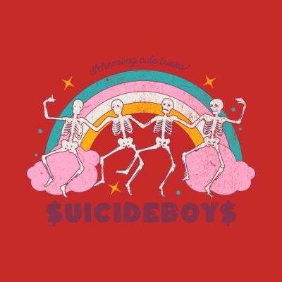 Suicideboys Spooky Dancing Skelton Vintage Rainbow Tank Top Official Suicide Boys Merch