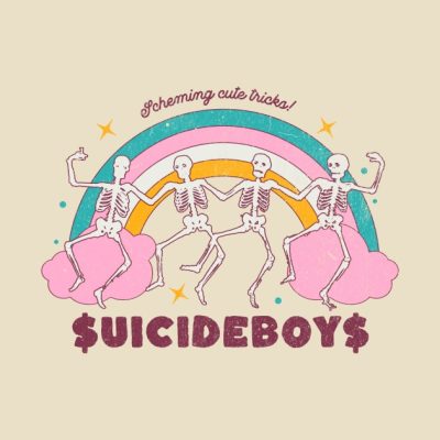 Suicideboys Spooky Dancing Skelton Vintage Rainbow Pin Official Suicide Boys Merch