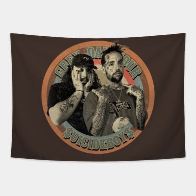 Suicideboys Grey Day Tou Vintage Look Aesthetic Ar Tapestry Official Suicide Boys Merch