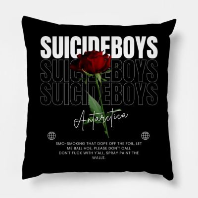Suicide Boys Flower Throw Pillow Official Suicide Boys Merch
