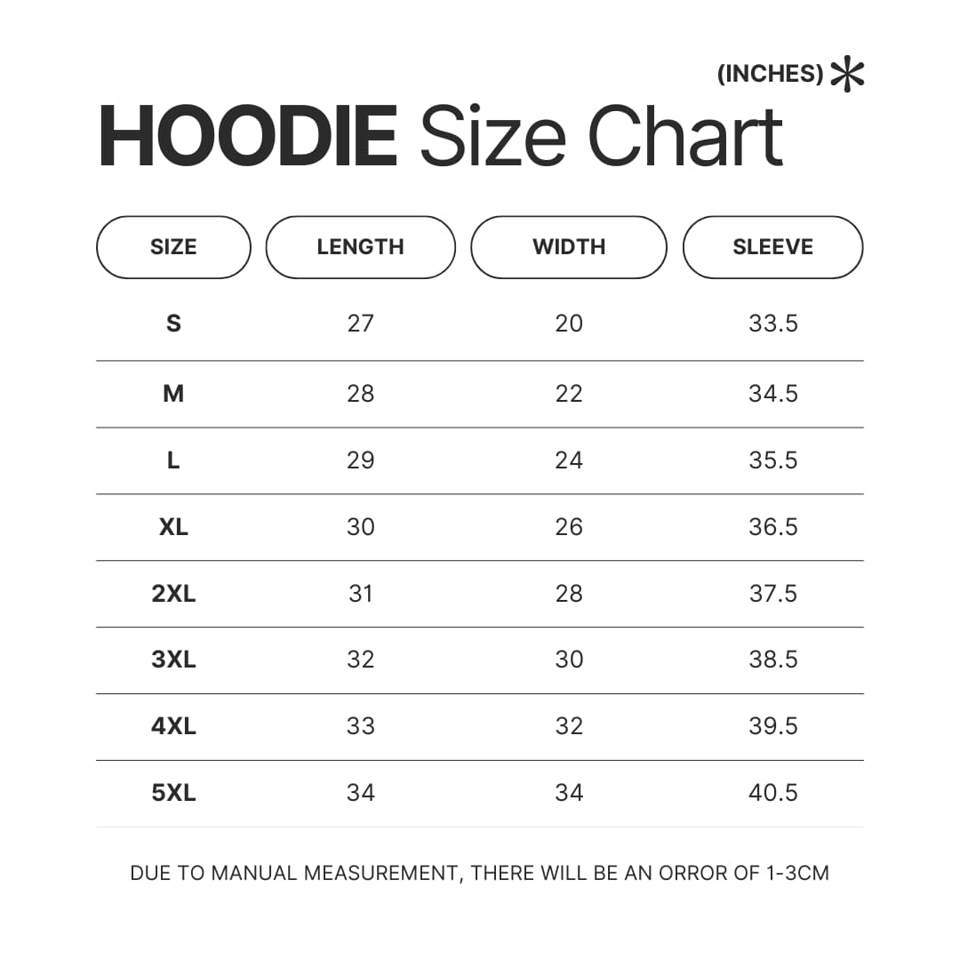 Hoodie Size Chart - Suicide Boys Shop