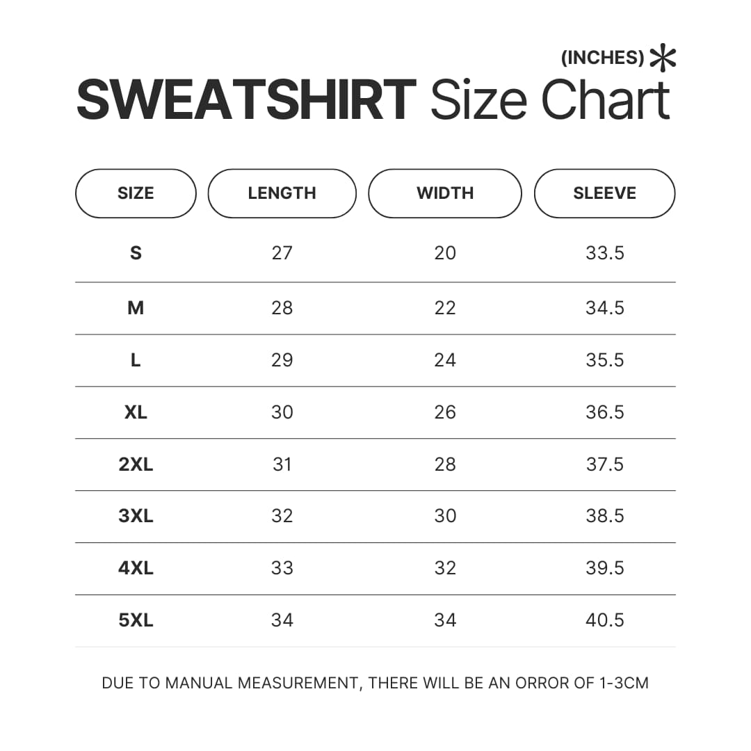 Sweatshirt Size Chart - Suicide Boys Shop