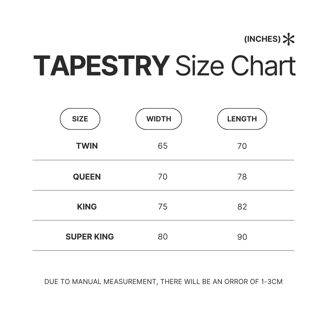 Tapestry Size Chart - Suicide Boys Shop