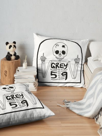 G59 Skelly Throw Pillow Official Suicide Boys Merch
