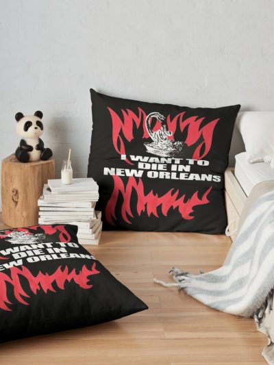 I Want To Die In New Orleans Throw Pillow Official Suicide Boys Merch
