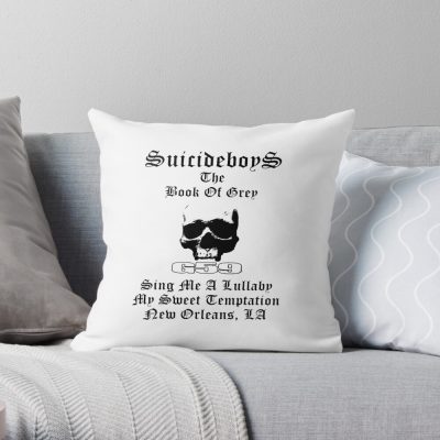 Suicide Boys Merch Suicideboys Grey 59 Sing Me A Lullaby My Sweet Temptation Throw Pillow Official Suicide Boys Merch