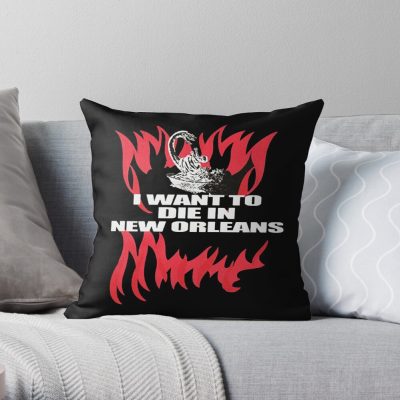 I Want To Die In New Orleans Throw Pillow Official Suicide Boys Merch